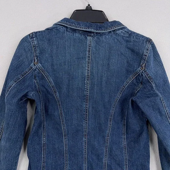 Lauren Jeans Ralph Lauren Jacket Womens Small Denim Military Double Breasted Y2K - Picture 8 of 12